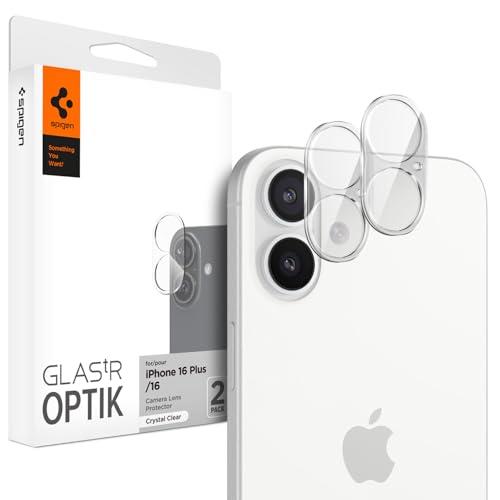 Spigen iPhone16 カメラ保護 iPhone16Plus カメラ保護フィルム 9H硬度強化ガラス iPhone 16/iPhone | 