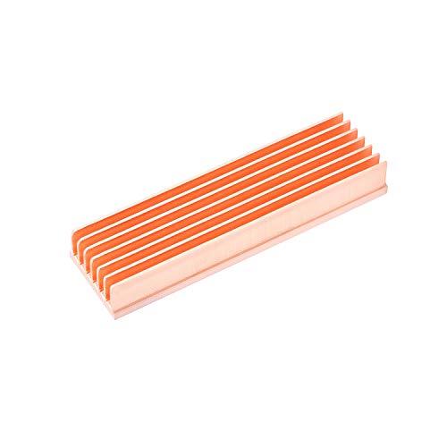 M.2 ヒートシンク 銅 m2 ssd 2280冷却シンク サーマルパッドセット付き 70mm x 20mm x10mm 1個 | 