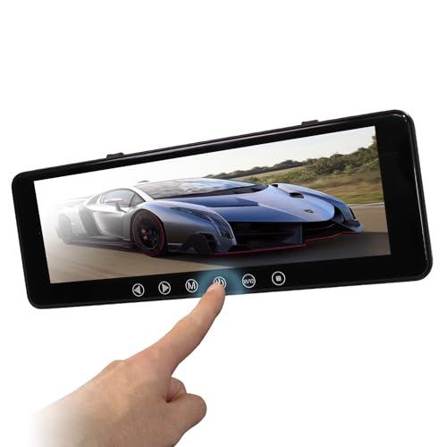 ☆MAXWIN・ルームミラーモニター・2画面/4系統入力☆ MAXWIN ルームミラーモニター 4.3インチ 2モニター 映像4系統入力 自動