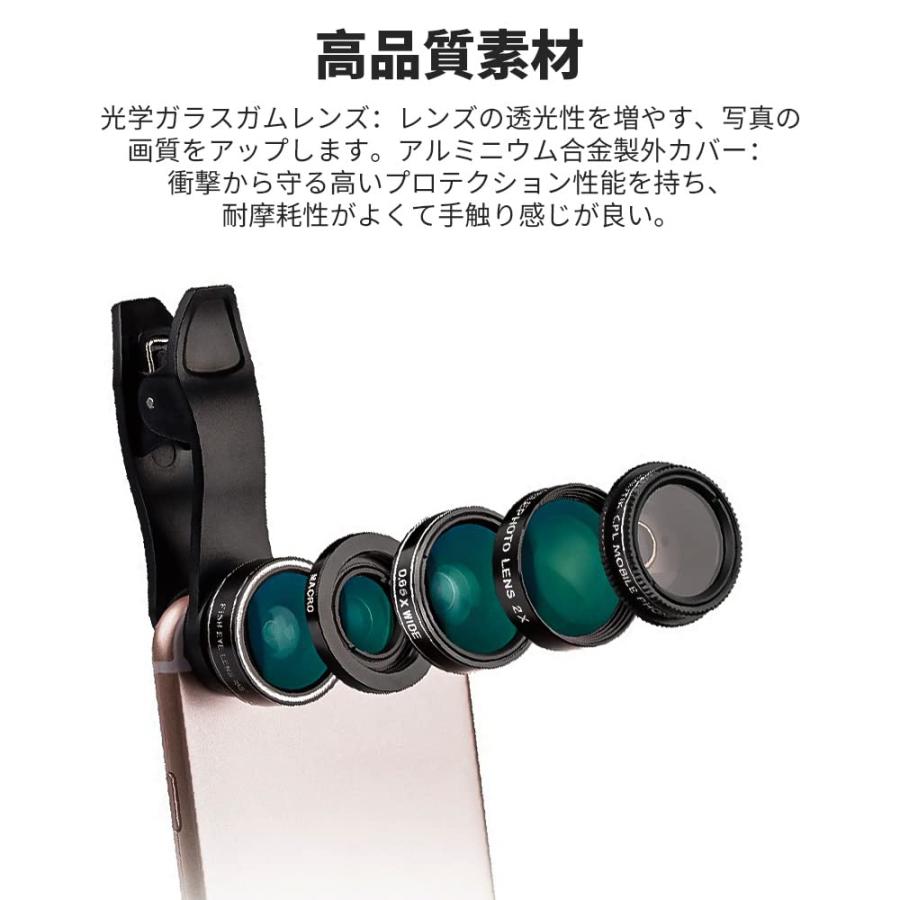Glvaner スマホ用カメラレンズ 広角レンズ マクロレンズ 魚眼レンズ