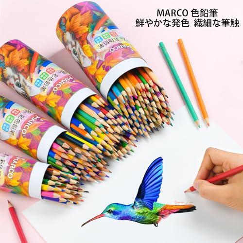 Marco 色鉛筆 油性 24色 塗り絵 芯2.9mm 折れにくい 色鮮やかで手触り