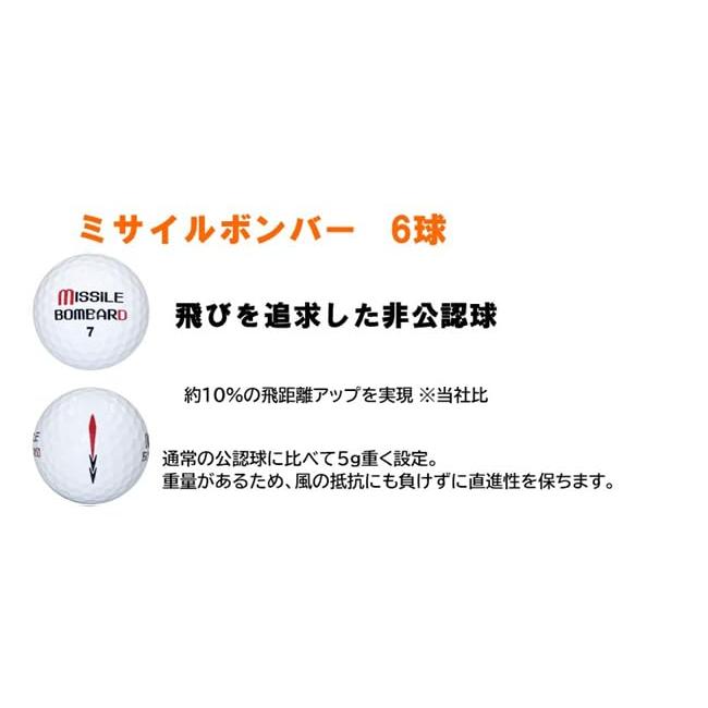 レザックスLEZAX MISSILE BOMBARD ゴルフボール 非公認球 6個入り