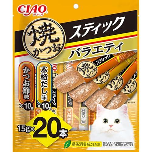 チャオ CIAO 焼かつおスティック バラエティ 15g×20本 : シャイニング