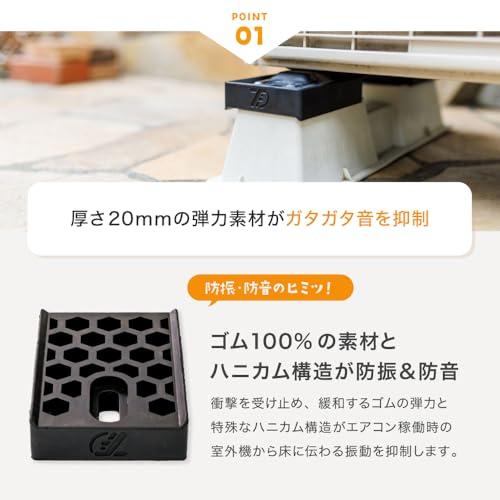 あしあげ隊 TFi-3025 エアコン室外機用 防振・防音ゴムマット タツフト