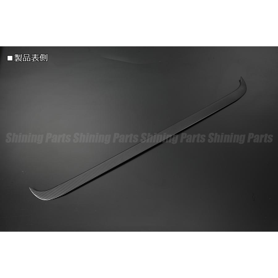 S321B/S331B サンバーバン バックドア アッパー ガーニッシュ [カーボン調] ステンレス製 両面テープ施工済み リア トリム ウィンドウの画像