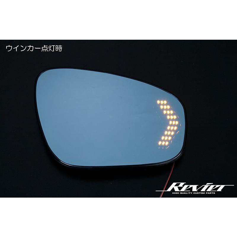 流星バージョン] ウインカー内蔵ブルーワイドミラー バックプレート