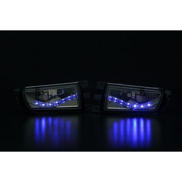 特価5 16系 アリスト LEDポジ付 クリスタルフォグ スモーク/青