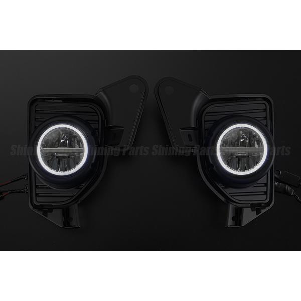ハーネス付属] 200系 ハイエース 4型〜 LEDイカリング フォグランプ