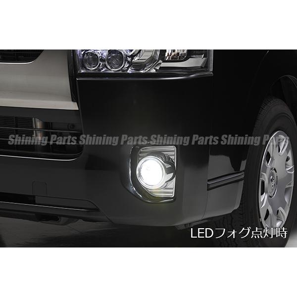 ハーネス付属] 200系 ハイエース 4型〜 LEDイカリング フォグランプ