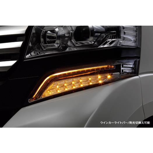 JF1/2 N-BOX カスタム LEDバー ヘッドライト ブラック×クローム