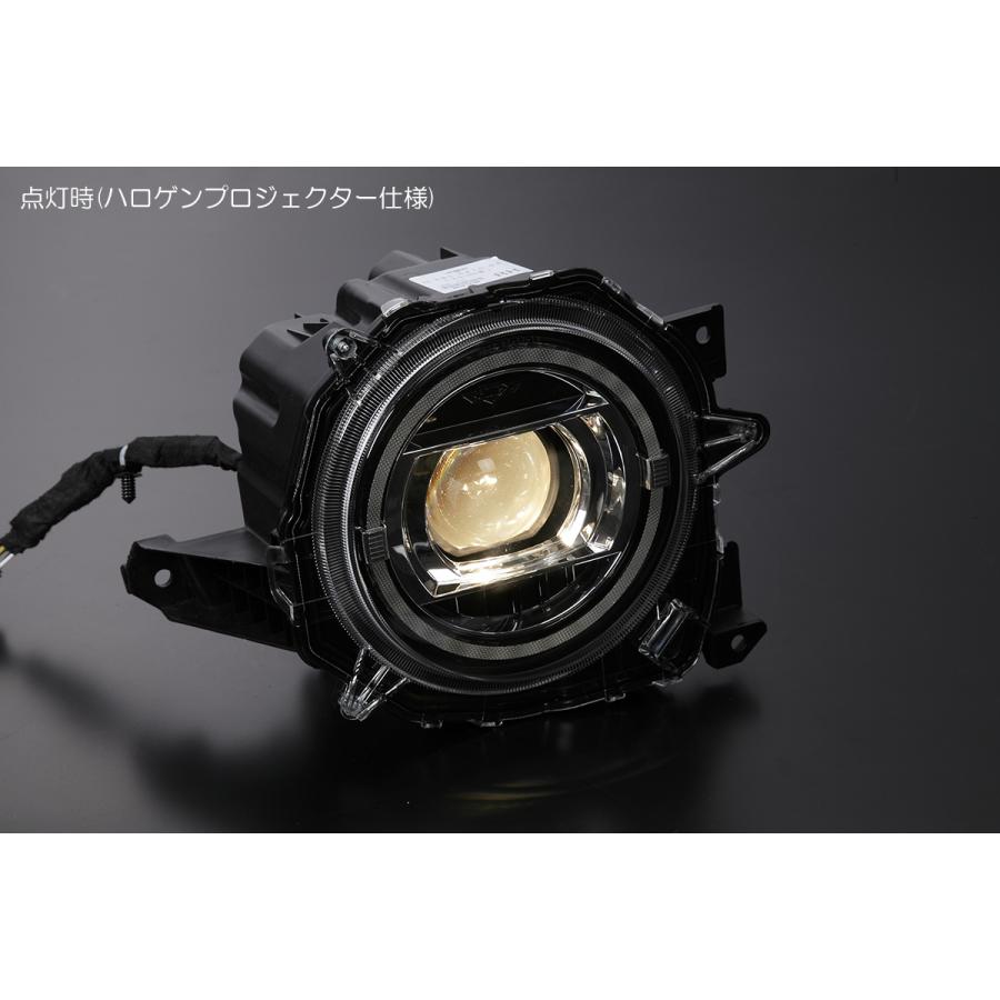JB74W ジムニー シエラ ヘッドライト ユニット *純正LED車用* ハロゲンプロジェクター仕様 LED ポジション REIZ オープニング付きの画像