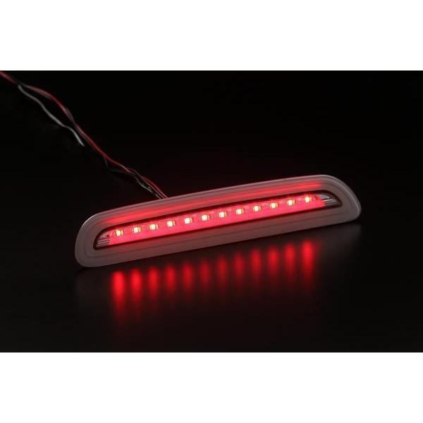 200系 ハイエース 3型後期〜5型 LED ハイマウント クリア/白枠 バー赤 V3  レジアスエース ストップランプ ブレーキランプ |  | 01