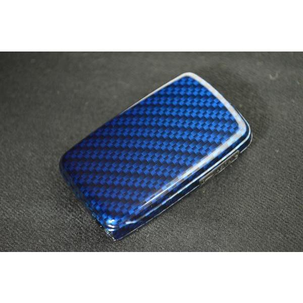 30 プリウス スマートキーケース 純正交換式 カーボン調 Blue 2K