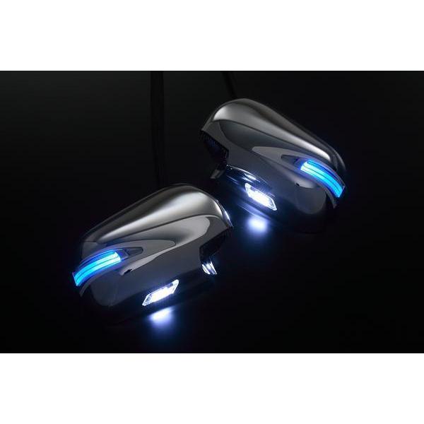10系 アルファード 後期 LED ウィンカー ミラー Type LS [メッキ/ポジ 