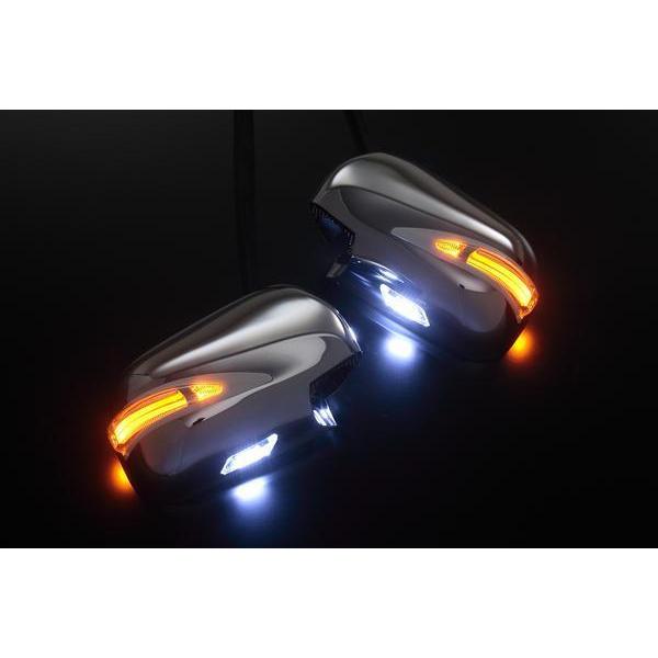 10系 アルファード 後期 LED ウィンカー ミラー Type LS [メッキ/ポジ 