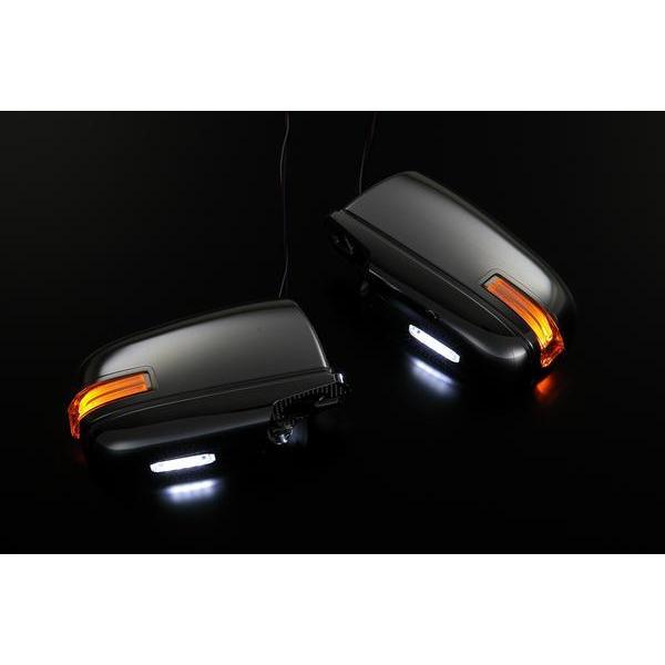 C25 セレナ 前期 LED ウィンカーミラー フットランプ付き [クローム 
