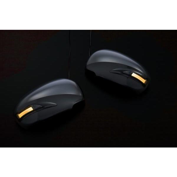 40系 カムリ 後期 LEDウインカーミラー フット付 サテンCH 橙光 