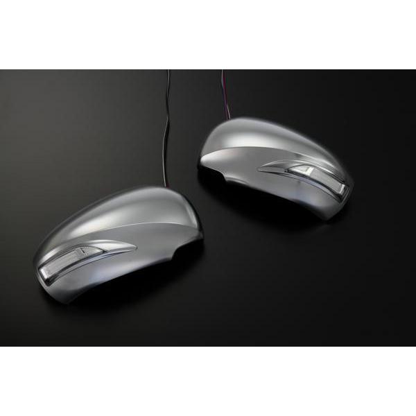 40系 カムリ 後期 LEDウインカーミラー フット付 サテンCH 橙光 