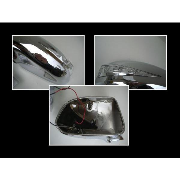 AP1/AP2 S2000 LEDウインカードアミラー フットランプ付き クローム 