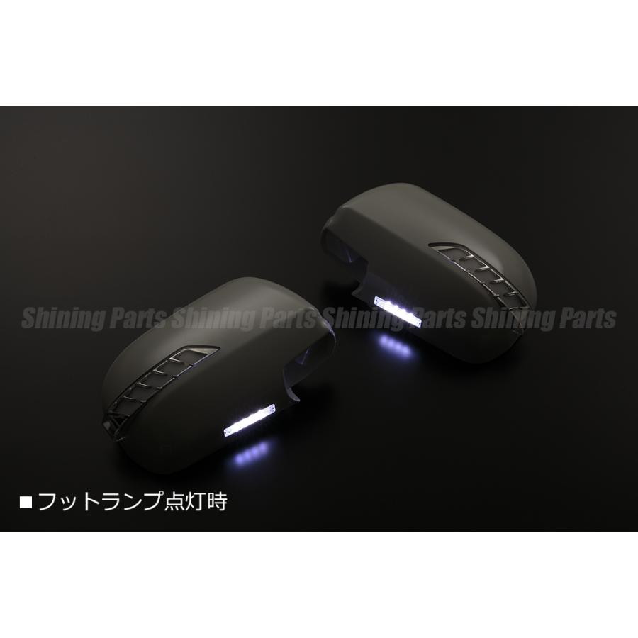 [流星Ver.] 60系 ヴォクシー 煌 LEDウインカーミラー [カーボン調/白光] フット付 カバー交換 流れる ウインカー ウィンカー AZR 60/65｜shiningparts03｜04