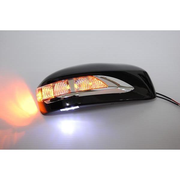 Z51 ムラーノ LED ウインカーミラー [クロームメッキ] フットランプ 