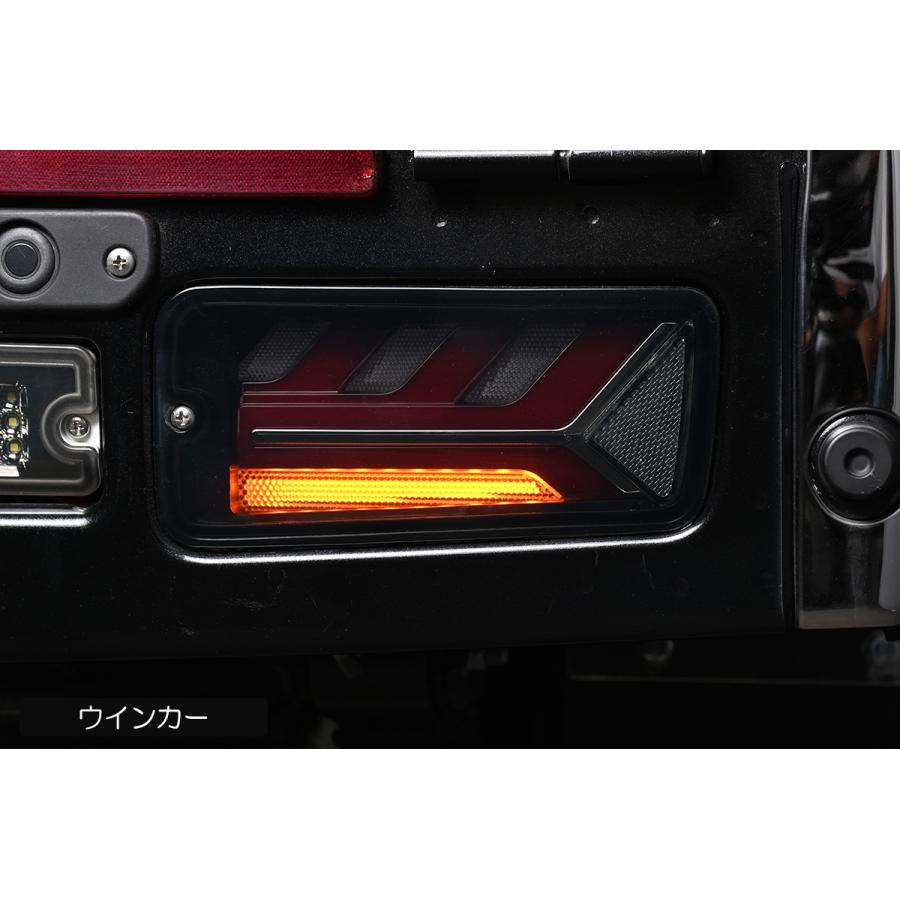 S200P/S210P ハイゼットトラック ハイゼットジャンボ フル LED テールランプ スモーク/レッドバー S200系 前期｜shiningparts03｜05