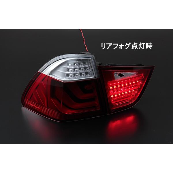 RELIABLEJAPAN E91 後期 3DライトバーLEDテール レッドクリア