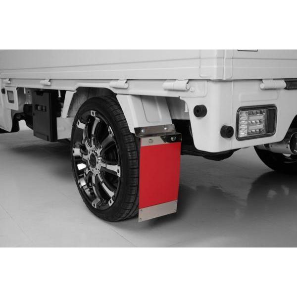 Dスペシャル泥除けセット REIZ製 S201P/S211P ハイゼットトラック マッドガード 泥よけ 赤