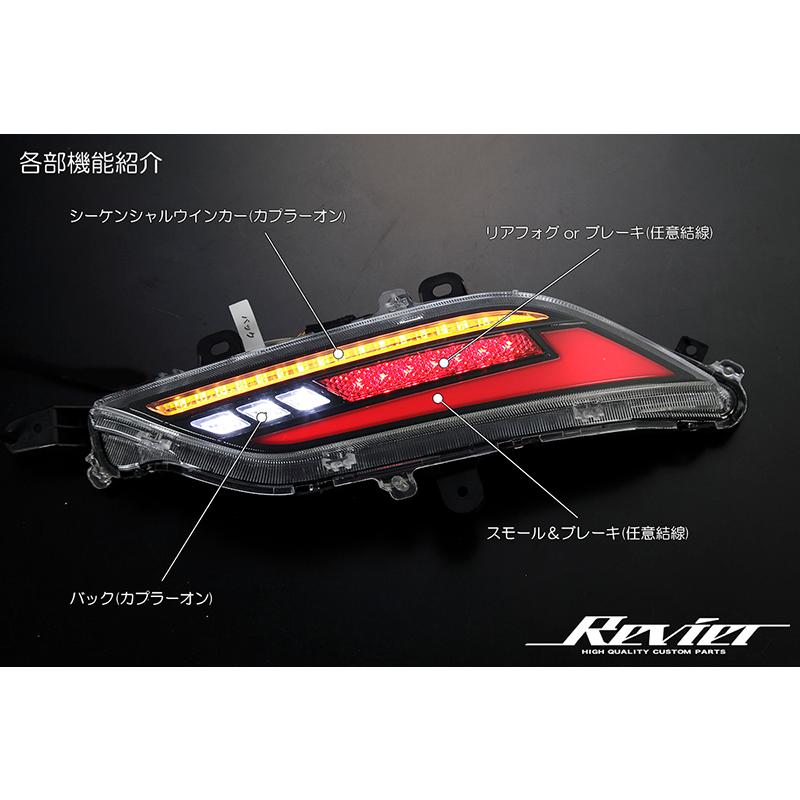 流星 80系 ハリアー LED リアバンパーライト スモーク LEDリフレクター