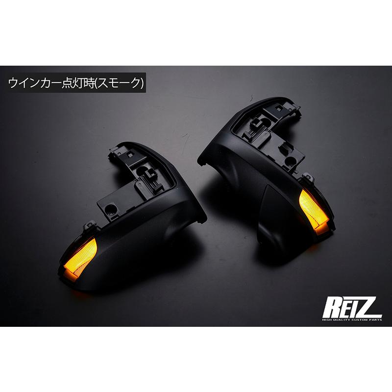 ポジション付き 流星Ver.SS S700W/S710W ハイゼットデッキバン (G) LED ウインカーミラー レンズKIT [スモーク/白光]｜shiningparts03｜02