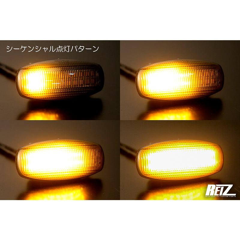 流星バージョン ダイハツ LA350S/LA360S ミライース LEDサイドマーカー スモーク シーケンシャル/点滅 切り替え可｜shiningparts03｜02