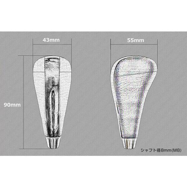 [茶木目調] レクサスタイプ ウッド調 シフトノブ 純正交換 シャフト径8mm/ピッチ1.25 200系 ハイエース/レジアスエース NHP10 アクア 他｜shiningparts03｜05