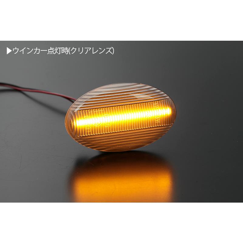 [高輝度18LED] TT1/TT2 サンバー トラック 中期/後期 LED サイドマーカー クリア レンズ 点滅タイプ 純正交換｜shiningparts03｜02