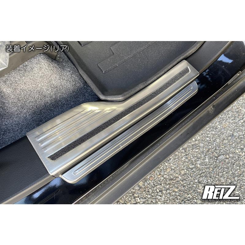 MR52S/MR92S ハスラー スカッフプレート 8ピース へアライン仕上げ ステンレス製 保護 ステップ カバー MR52S/MR92S ハスラー スカッフプレート 8ピース へアライン仕上げ