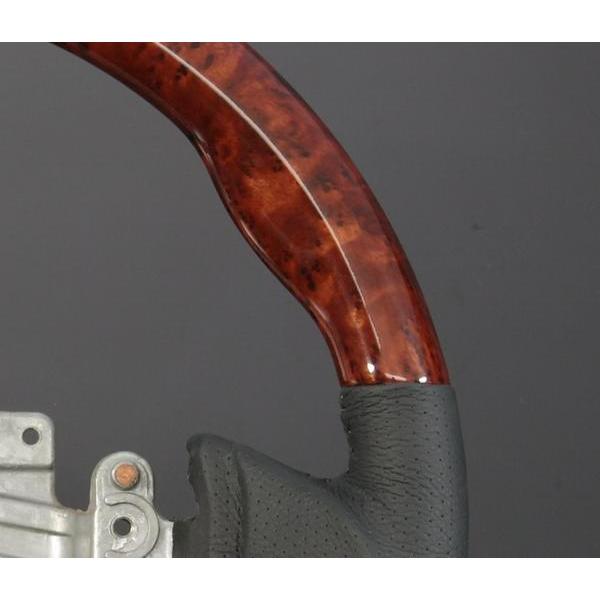 DA52V/DA62V エブリィ 交換式 ガングリップステアリング 茶木目