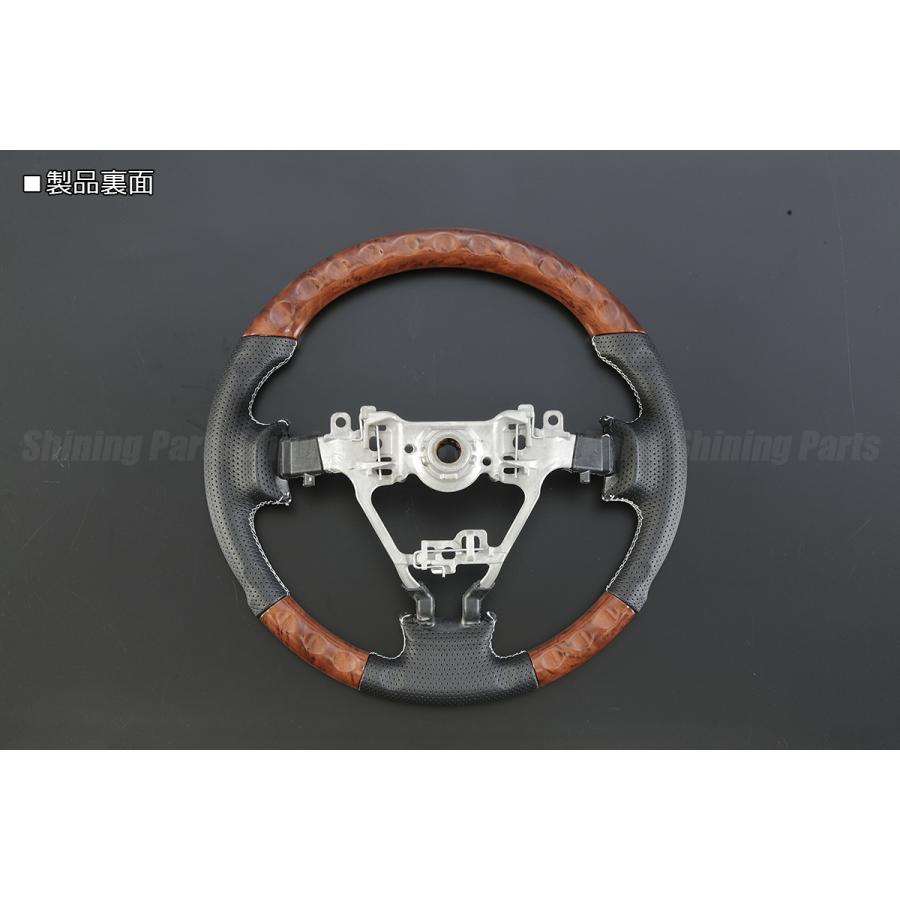 S230G アトレーワゴン☆後期純正オプション　革巻ウッドステアリング☆ S230G アトレーワゴン☆後期純正オプション 革巻ウッドステアリング
