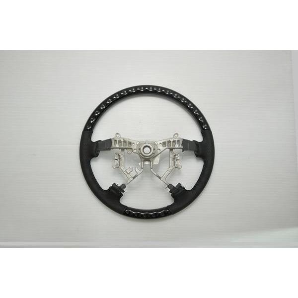 18 クラウン 本木 ウッド コンビ ステアリング 黒木目/黒本革 : st  