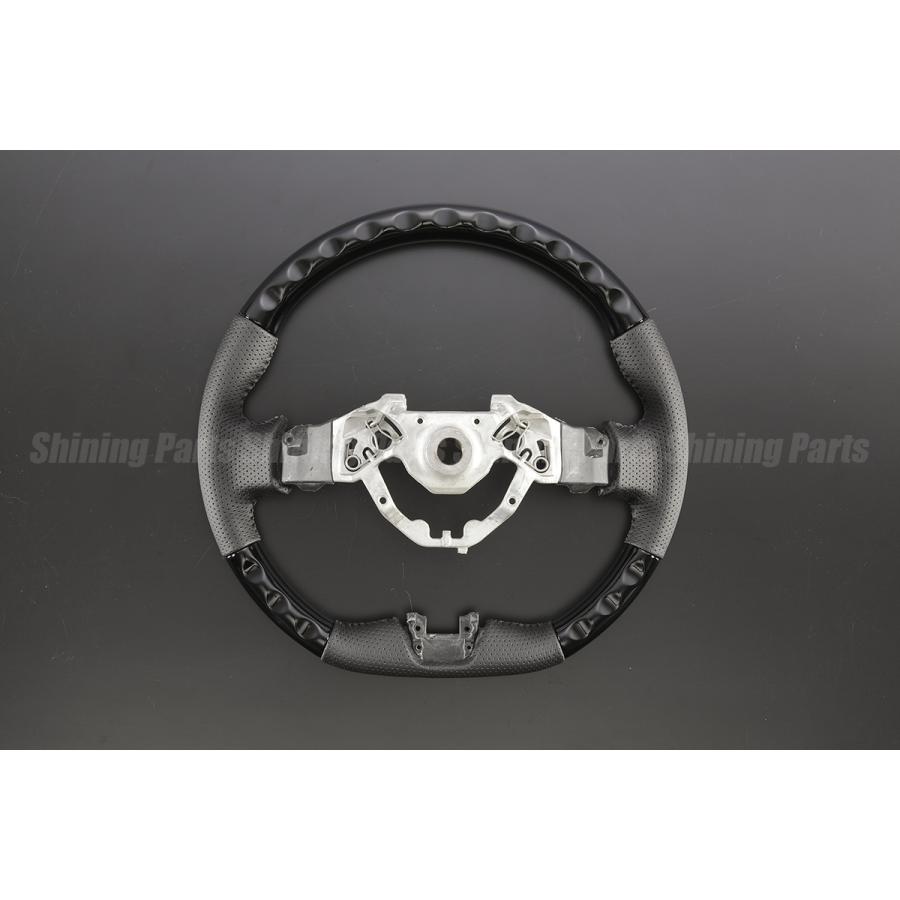 C27系 セレナ 純正交換 コンビ ステアリング [ピアノブラック/黒革