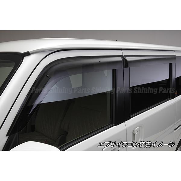 純正タイプ DA17V エブリィ バン ドアバイザー W固定 金具+両面