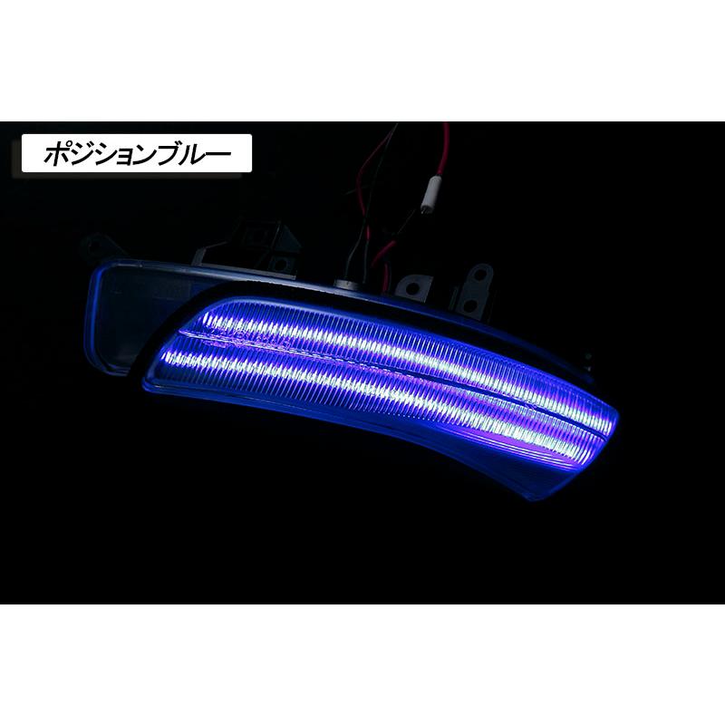 マークX 130系 シーケンシャル LED ウインカーミラー クリア/青光 純正