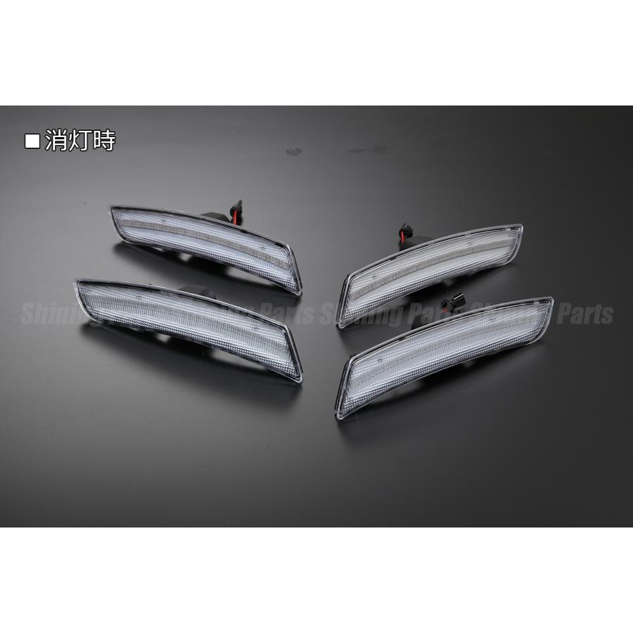 16Y〜 シボレー カマロ LED サイドマーカー 前後SET [クリアレンズ