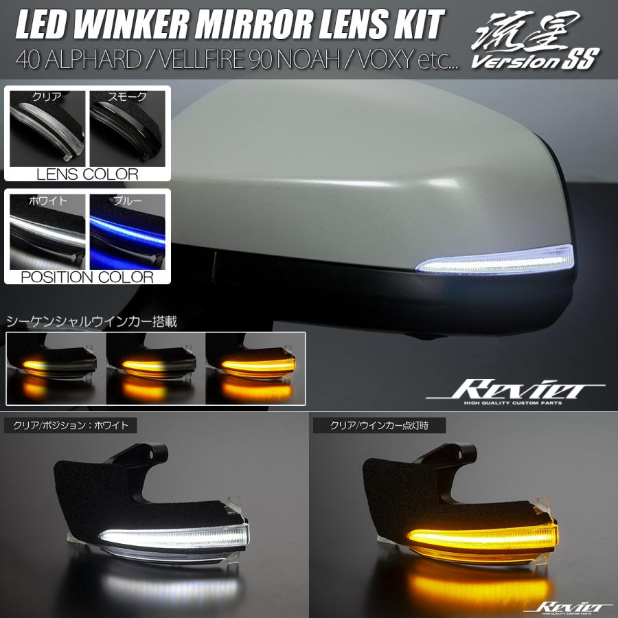 NOAH 90系 ノア 流星バージョンSS LED ウインカーレンズKIT クリア