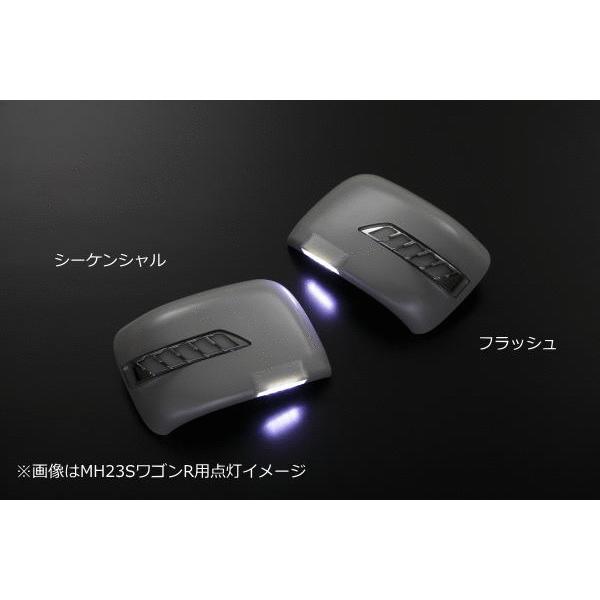 流星バージョン 未塗装 ジムニー JB23W 5型〜 ジムニーシエラ JB43W 5型〜 LEDウインカードアミラー カバー交換タイプ｜shiningparts｜04