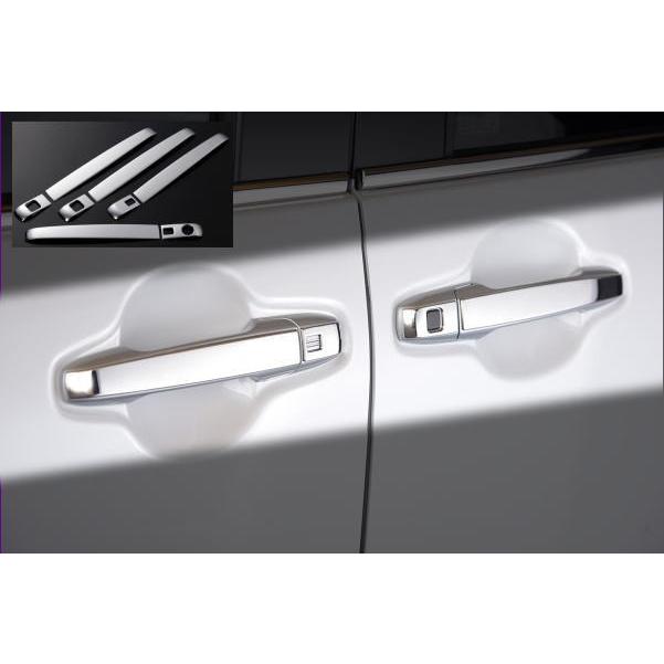 タント ドアハンドル カバー ハーフタイプ メッキ調鏡面仕上げ LA650S