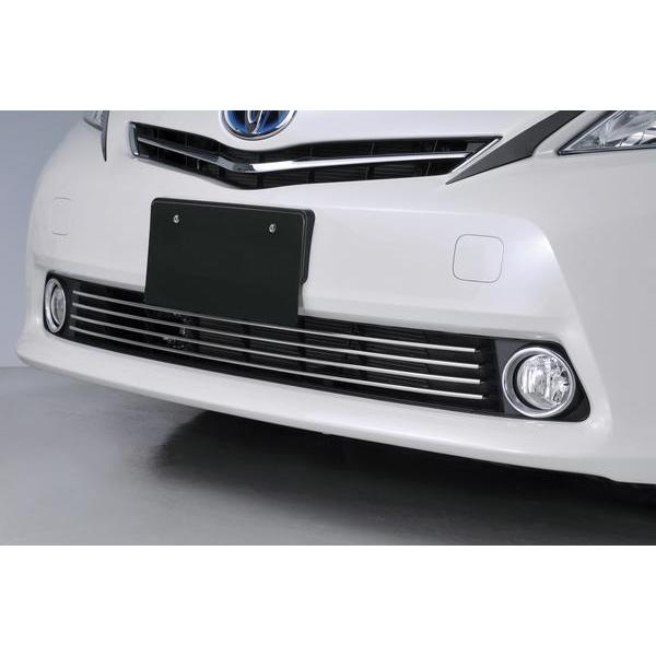 プリウス プリウスα ZVW40W 41W 鏡面ステンレスフロントバンパー