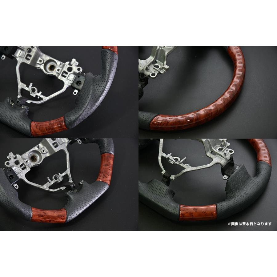 ハスラー ハンドル ステアリング D型ガングリップ 高級本革 MR31S