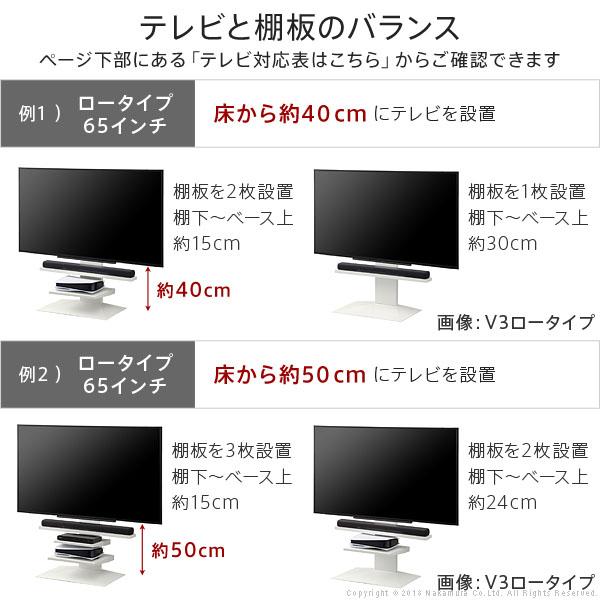 WALLインテリアテレビスタンドV2・V3・V5対応 サウンドバー棚板 M