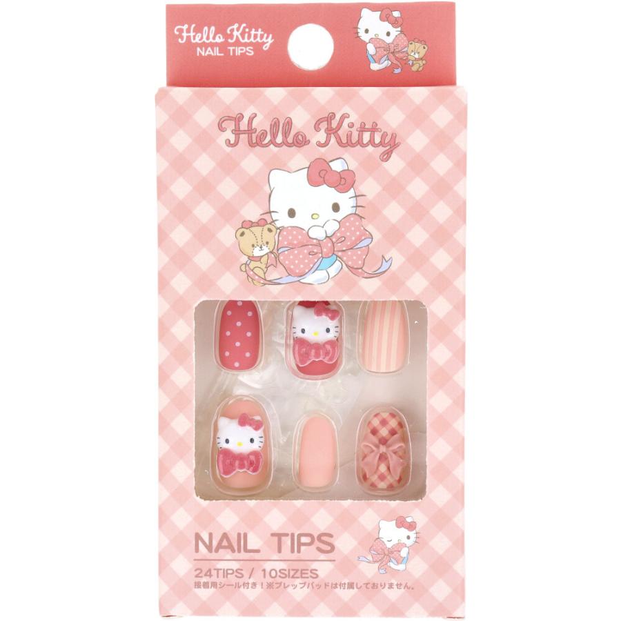 ハローキティ ネイルチップ チェック 24枚入 : シャイニングストア