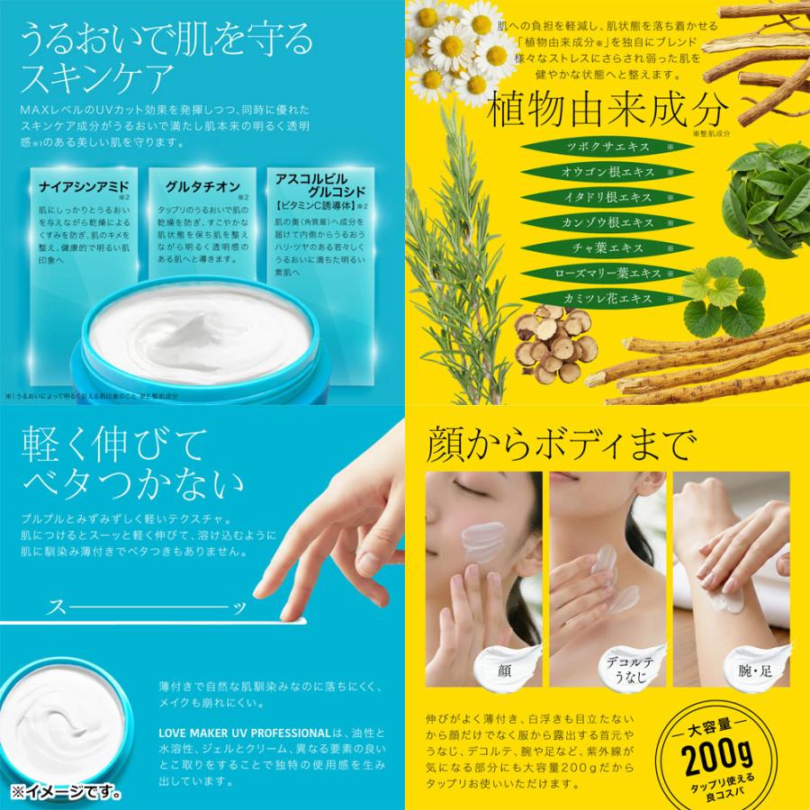 LOVE MAKER UV PROFESSIONAL UVジェルクリーム 顔・ボディ用 SPF50+