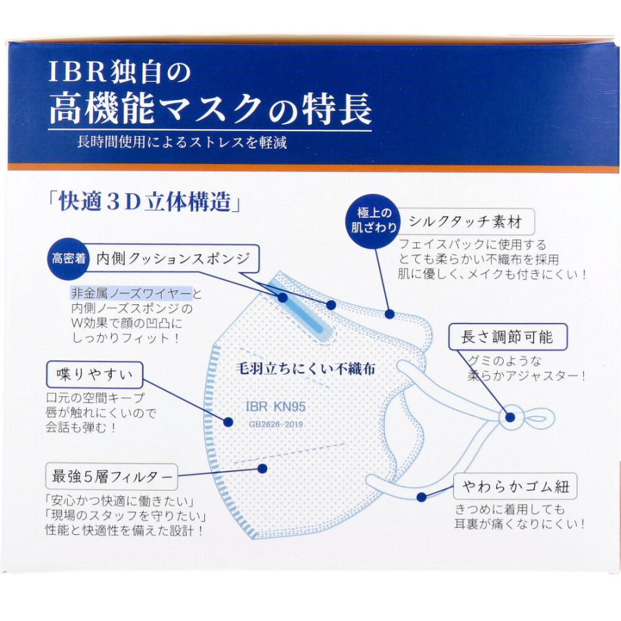 業務用 KN95ベーシック 立体構造高機能マスク 個別包装 Lサイズ